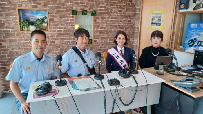 毎週水曜日１０時～１０時５０分on－air！情報番組：「コミュニティプラザ」一日消防署長浦添市てだこ大使サンフラワー宮城あずささんご出演！